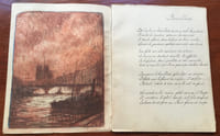 Mon village. Manuscrit. Cahier de poésies, fin XIXe, avec trois dessins.