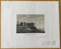 Gravure en aquatinte, Suisse : Auberge du Rigi Kulm