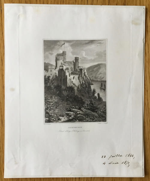 Gravure Suisse : Rheinstein. Anonyme