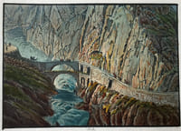 Gravure en couleurs, Suisse : Pont du Diable