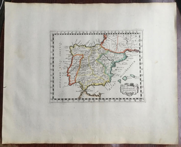 HISPANIAE NOVA DIVISIO. Theatrum geographique Europae veteris. Carte de l'Espagne ancienne. . Briet (Philippe)