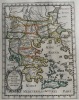 Carte de la Grèce, Crète, Thrace, Macédoine antiques. Theatrum geographique Europae veteris.. Briet (Philippe)