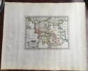 GRAECIAE DELINEATIO. Theatrum geographique Europae veteris. Carte de la Grèce antique. . Briet (Philippe)