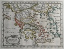 GRAECIAE DELINEATIO. Theatrum geographique Europae veteris. Carte de la Grèce antique. . Briet (Philippe)