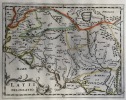 LATII DELINEATIO. Theatrum geographique Europae veteris. Carte du Latium.. Briet (Philippe)
