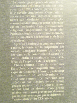 Sorcellerie à Salem.. HANSEN Chadwick,