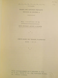 Grande loge nationale française province de Neustrie A. R.L. Goethe N°95. Rite écossais ancien et accepté. Compte-rendu des travaux d'apprentis - Année 1970.
