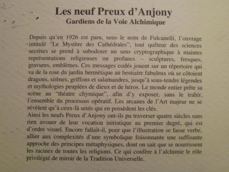 Les neuf preux d'Anjony. Gardiens de la voie alchimique.. CAMOU Renée,