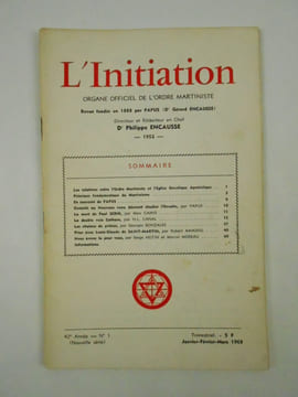 L'Initiation. Cahiers de Documentation Esotérique Traditionnelle. Revue fondée en 1888 par Papus. Nouvelle série. 42e année, n° 1 ...