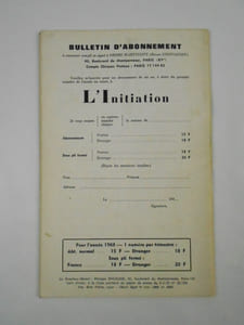 L'Initiation. Cahiers de Documentation Esotérique Traditionnelle. Revue fondée en 1888 par Papus. Nouvelle série. 42e année, n° 1 (Janvier-Février-Mars 1968).