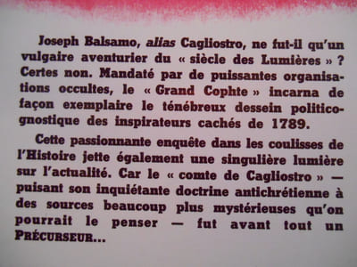 Cagliostro. Le prophète de la révolution.