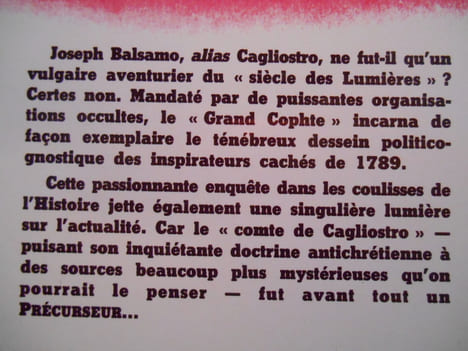 Cagliostro. Le prophète de la révolution.. VILLIERS Jean,