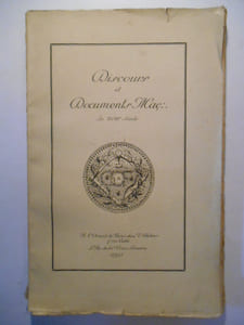 Discours et documents maç:. du xviiie siècle.