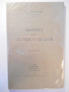 Rapports du celtique et du latin.