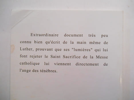 La conférence entre Luther et le diable au sujet de la Messe. Racontée par lui-même.. LUTHER, LISEUX Isidore, DE CORDEMOY (Abbés), LENGLET-DUFRESNOY,