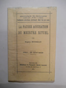 La fausse accusation du meurtre rituel.