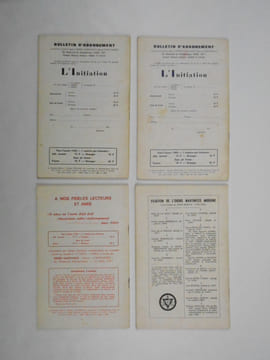 L'Initiation. Cahiers de Documentation Esotérique Traditionnelle. Revue fondée en 1888 par Papus. Nouvelle série. 42e année, n° 1 ...