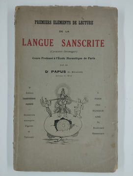 Premiers éléments de lecture de la langue sanscrite (caractères Dévanagari).. PAPUS (Gérard Encausse),