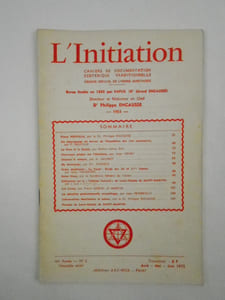 L'Initiation. Cahiers de Documentation Esotérique Traditionnelle. Revue fondée en 1888 par Papus. Nouvelle série. 46e année, n° 2 (Avril-Mai-Juin 1972).