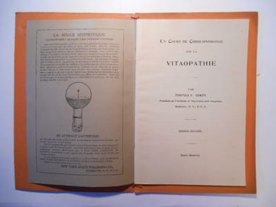 Un cours de correspondance sur la vitaopathie.