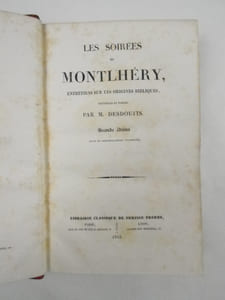 Les soirées de Montlhéry, entretiens sur les origines bibliques.