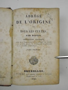 Abrégé de l'Origine de tous les Cultes. Tome premier [- Tome second].