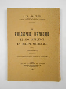 La philosophie d'Avicenne et son influence en Europe médiévale. Forlong lectures 1940.