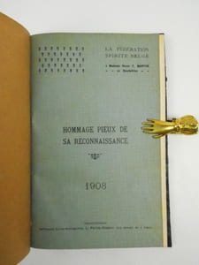 La Fédération Spirite Belge à Madame Veuve F. Martha, sa Bienfaitrice. Hommage pieux de sa reconnaissance [- Congrès de Liège 7 et 8 juin 1908].