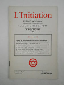 L'Initiation. Cahiers de Documentation Esotérique Traditionnelle. Revue fondée en 1888 par Papus. Nouvelle série. 44e année, n° 2 (Avril-Mai-Juin 1970).