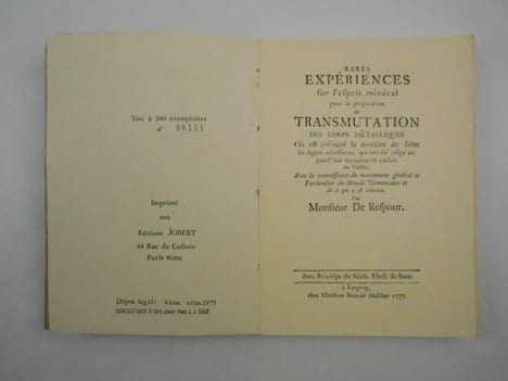 Rares expériences sur l'esprit minéral pour la préparation et transmutation des corps métalliques Où est enseigné la manière de faire les agens ...