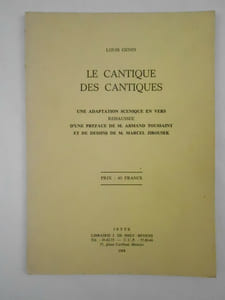 Le Cantique des Cantiques. Une adaptation scénique en vers.