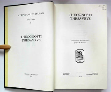 Thesaurus (Corpus Christianorum. Séries Graeca 5 - CCSG 5).