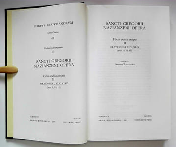 Opera: versio Arabica antiqua. II: Orationes I, XLV, XLIV (arab. 9, 10, 11). (Corpus Christianorum. Séries Graeca 43 - CCSG 43 (CN 10)).