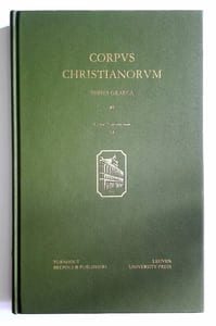 Opera: versio syriaca. I: Oratio XL (Corpus Christianorum. Series Graeca 49 - CCSG 49 (CN 14)).