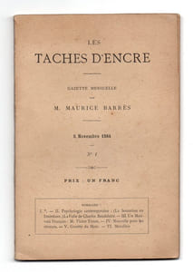 Les taches d'encre. Gazette mensuelle N° 1.