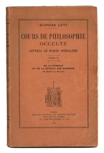 Cours de Philosophie Occulte. Lettres au Baron Spédalieri. De la Kabbale et de la Science des nombres. Tome I et II (de l'Unité au Sénaire, puis du Sénaire au Dénaire). 2 VOLUMES - COMPLET.
