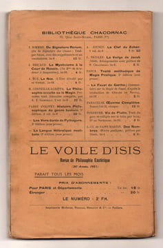 Le Grand Arcane ou l'Occultisme dévoilé.. LEVI Eliphas (Abbé CONSTANT Alphonse-Louis),