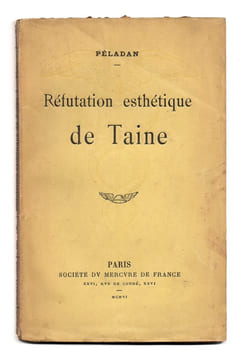 Réfutation esthétique de Taine.. PELADAN Joséphin,