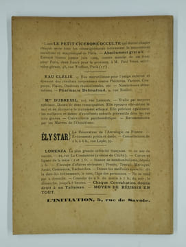 Almanach de la chance pour l'année 1909.. PAPUS (ENCAUSSE Gérard) (sous la direction de),