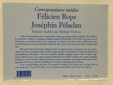 Félicien Rops Joséphin Péladan correspondance.