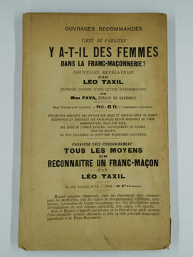 L'existence des loges de femmes affirmée par Mgr Fava évêque de Grenoble et par Léo Taxil. Recherches à ce sujet et réponse à M. Aug. Vacquerie ...