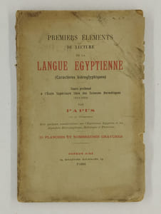 Premiers éléments de lecture de la langue égyptienne (caractères hiéroglyphiques).