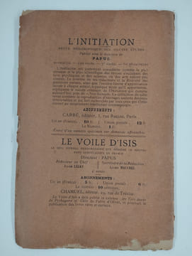 L'état de trouble et l'évolution posthume de l'être humain.. PAPUS (Gérard Encausse) (Dr),
