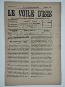 Le voile d'Isis n°142. Quatrième année. Mercredi 27 décembre 1893.