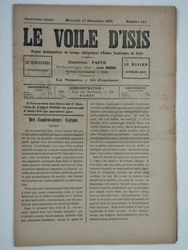 Le voile d'Isis n°142. Quatrième année. Mercredi 27 décembre 1893.. PAPUS (Gérard Encausse) (ss. La dir. de),