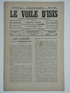 Le voile d'Isis n°188. Cinquième année. Mercredi 30 janvier 1895.
