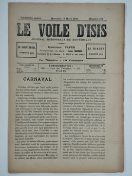 Le voile d'Isis n°194. Cinquième année. Mercredi 13 mars 1895.. PAPUS (Gérard Encausse) (ss. La dir. de),