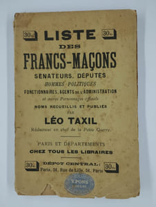 Liste des Francs-Macons, sénateurs, députés, hommes politiques, fonctionnaires, agents de l'administration, et autres personnages officiels.