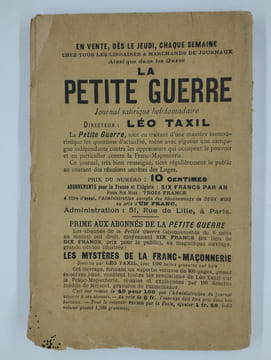 Liste des Francs-Macons, sénateurs, députés, hommes politiques, fonctionnaires, agents de l'administration, et autres personnages officiels.. TAXIL ...