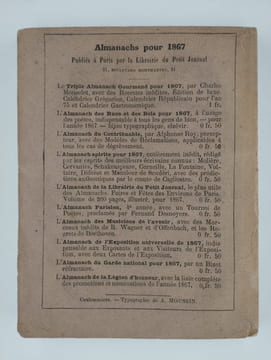 Almanach de la main pour 1867 ou la divination raisonnée et mise à la portée de tous.. DESBARROLLES Adolphe,